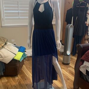 BCBGeneration Black and Blue High Low Dress